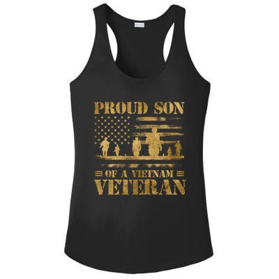 Proud Son Of A Vietnam Veteran Gift Ladies PosiCharge Competitor Racerback Tank