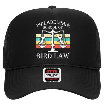 Philadelphia School Of Bird Law Vintage Bird Lover High Crown Mesh Back Trucker Hat