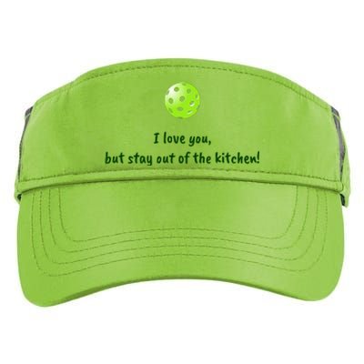 Pickleball Stay Out Of Kitchen, Pickleball Love Adult Drive Performance Visor