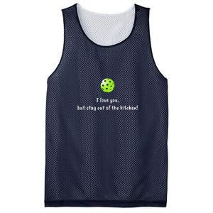 Pickleball Stay Out Of Kitchen, Pickleball Love Mesh Reversible Basketball Jersey Tank