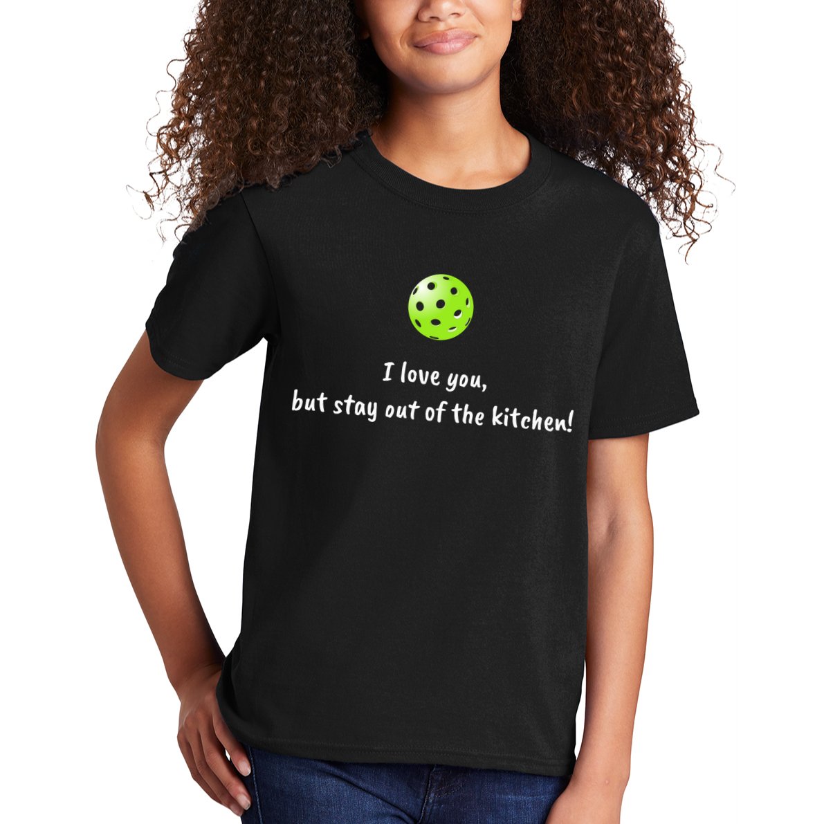 Pickleball Stay Out Of Kitchen, Pickleball Love Kids T-Shirt