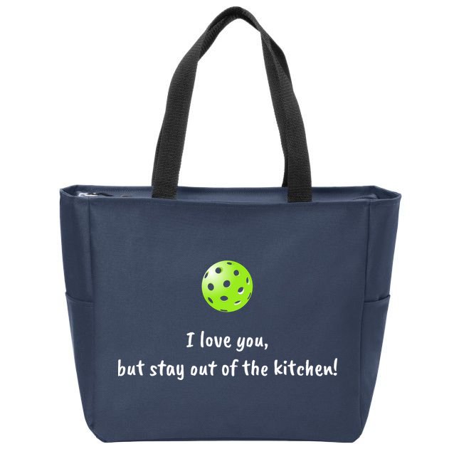 Pickleball Stay Out Of Kitchen, Pickleball Love Zip Tote Bag