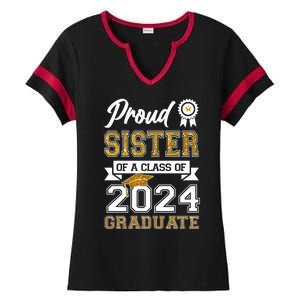 Proud Sister Of The Class Of 2024 Graduate Ladies Halftime Notch Neck Tee