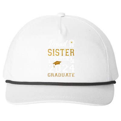 Proud Sister Of The Class Of 2024 Graduate Snapback Five-Panel Rope Hat