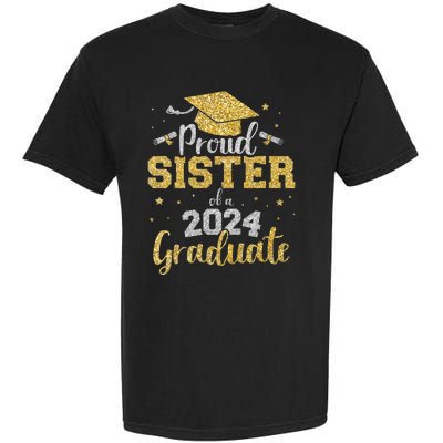 Proud Sister Of A Class Of 2024 Graduate Senior Graduation Garment-Dyed Heavyweight T-Shirt