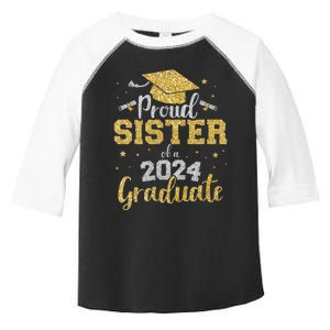 Proud Sister Of A Class Of 2024 Graduate Senior Graduation Toddler Fine Jersey T-Shirt