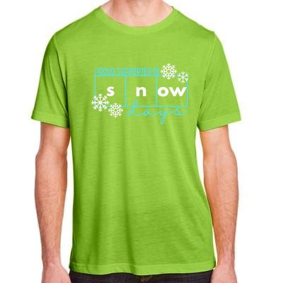 Proud Supporter Of Snow Days Reading Teacher Gift Adult ChromaSoft Performance T-Shirt