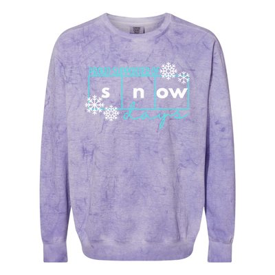 Proud Supporter Of Snow Days Reading Teacher Gift Colorblast Crewneck Sweatshirt