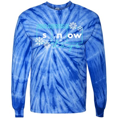 Proud Supporter Of Snow Days Reading Teacher Gift Tie-Dye Long Sleeve Shirt