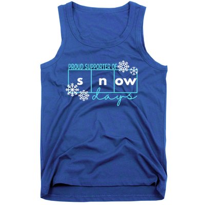 Proud Supporter Of Snow Days Reading Teacher Gift Tank Top