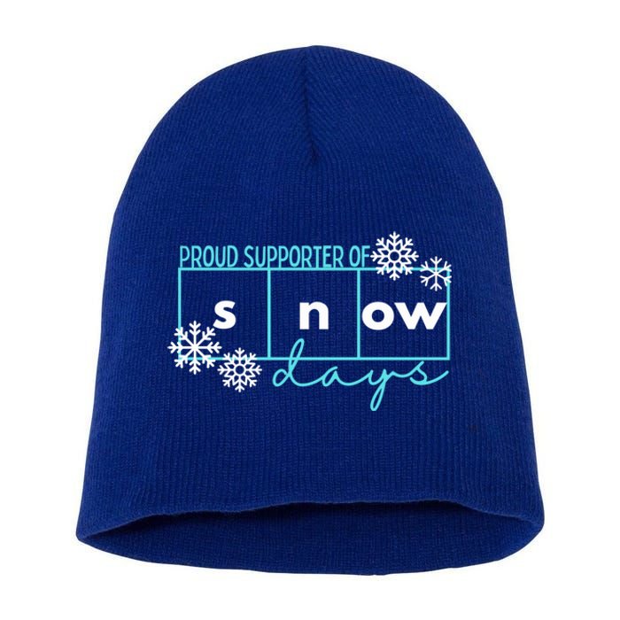 Proud Supporter Of Snow Days Reading Teacher Gift Short Acrylic Beanie