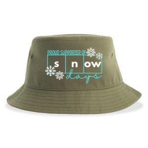 Proud Supporter Of Snow Days Reading Teacher Gift Sustainable Bucket Hat