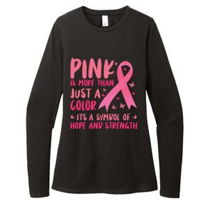 Pink Symbol Of Hope And Strength Breast Cancer Support Gift Womens CVC Long Sleeve Shirt