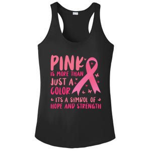 Pink Symbol Of Hope And Strength Breast Cancer Support Gift Ladies PosiCharge Competitor Racerback Tank