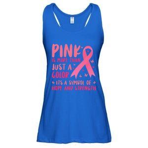 Pink Symbol Of Hope And Strength Breast Cancer Support Gift Ladies Essential Flowy Tank