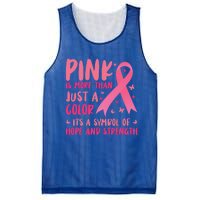 Pink Symbol Of Hope And Strength Breast Cancer Support Gift Mesh Reversible Basketball Jersey Tank