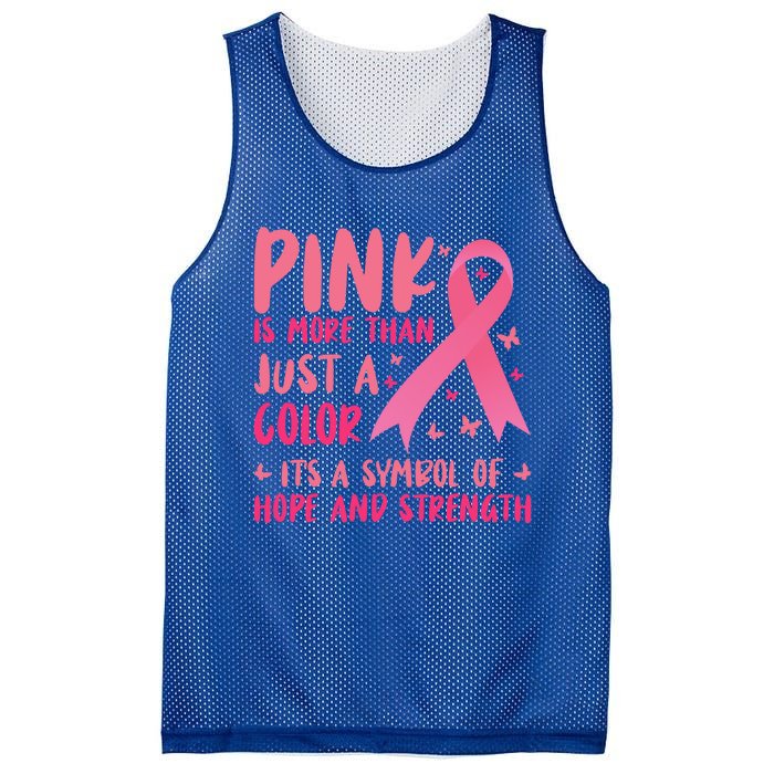 Pink Symbol Of Hope And Strength Breast Cancer Support Gift Mesh Reversible Basketball Jersey Tank