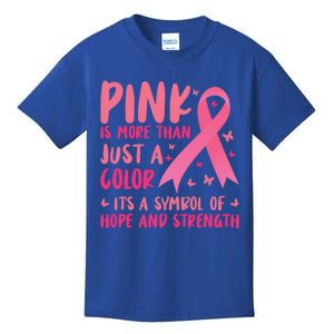 Pink Symbol Of Hope And Strength Breast Cancer Support Gift Kids T-Shirt