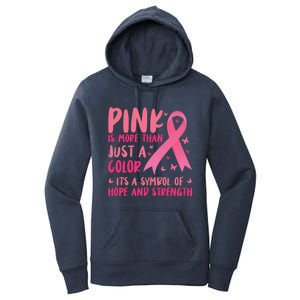 Pink Symbol Of Hope And Strength Breast Cancer Support Gift Women's Pullover Hoodie