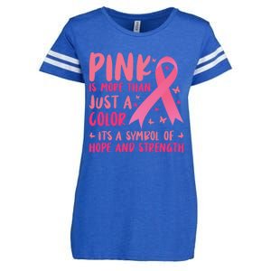 Pink Symbol Of Hope And Strength Breast Cancer Support Gift Enza Ladies Jersey Football T-Shirt