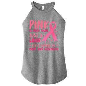 Pink Symbol Of Hope And Strength Breast Cancer Support Gift Women's Perfect Tri Rocker Tank