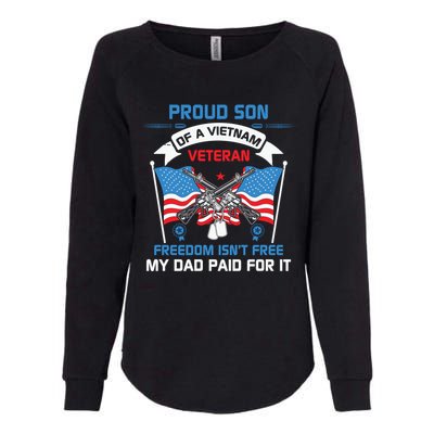 Proud Son Of A Vietnam Veteran Veteran Day US Army Womens California Wash Sweatshirt