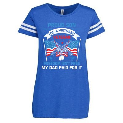 Proud Son Of A Vietnam Veteran Veteran Day US Army Enza Ladies Jersey Football T-Shirt