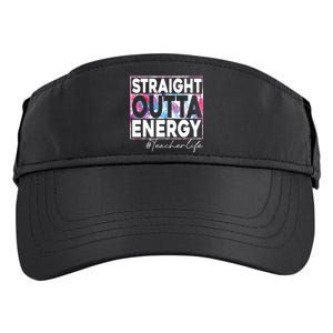 Paraprofessional Straight Outta Energy Teacher Life Rainbow Adult Drive Performance Visor