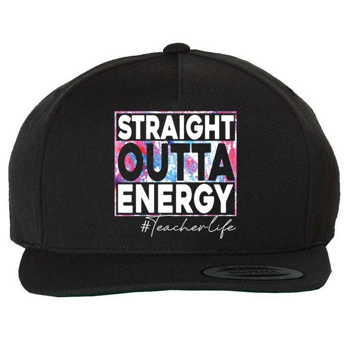 Paraprofessional Straight Outta Energy Teacher Life Rainbow Wool Snapback Cap