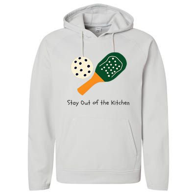 Pickleball Stay Out Of The Kitchen Performance Fleece Hoodie