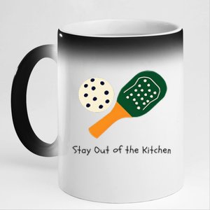 Pickleball Stay Out Of The Kitchen 11oz Black Color Changing Mug