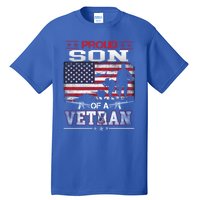 Proud Son Of A Veteran Vintage Flag Military Veterans Day Meaningful Gift Tall T-Shirt