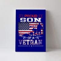 Proud Son Of A Veteran Vintage Flag Military Veterans Day Meaningful Gift Canvas