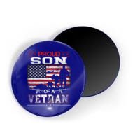 Proud Son Of A Veteran Vintage Flag Military Veterans Day Meaningful Gift Magnet