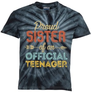 Proud Sister of Official Teenager 13th Birthday 13 Years Old Kids Tie-Dye T-Shirt