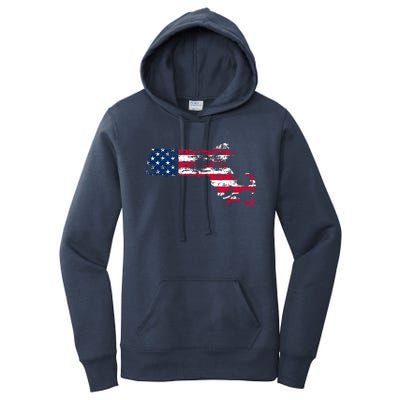 Patriotic State Of Massachusetts USA Flag Women's Pullover Hoodie