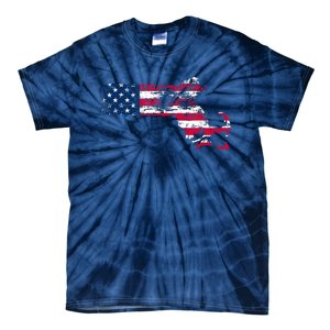 Patriotic State Of Massachusetts USA Flag Tie-Dye T-Shirt