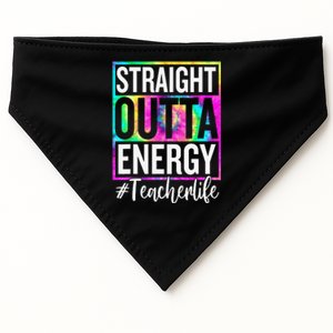 Paraprofessional Straight Outta Energy Teacher Life Gifts USA-Made Doggie Bandana