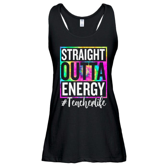 Paraprofessional Straight Outta Energy Teacher Life Gifts Ladies Essential Flowy Tank