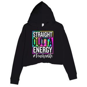 Paraprofessional Straight Outta Energy Teacher Life Gifts Crop Fleece Hoodie