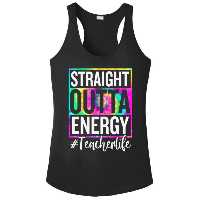 Paraprofessional Straight Outta Energy Teacher Life Gifts Ladies PosiCharge Competitor Racerback Tank