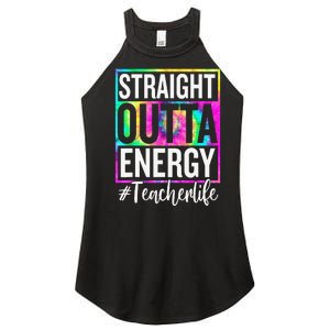 Paraprofessional Straight Outta Energy Teacher Life Gifts Women's Perfect Tri Rocker Tank