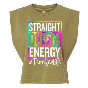 Paraprofessional Straight Outta Energy Teacher Life Gifts Garment-Dyed Women's Muscle Tee