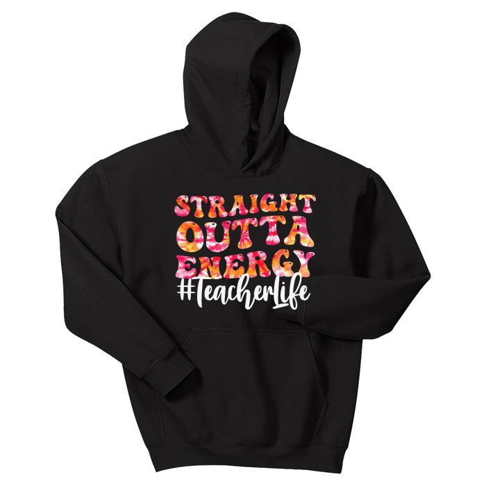 Paraprofessional Straight Outta Energy Teacher Life Groovy Kids Hoodie