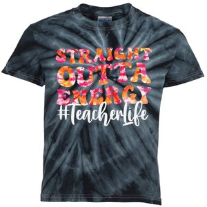 Paraprofessional Straight Outta Energy Teacher Life Groovy Kids Tie-Dye T-Shirt