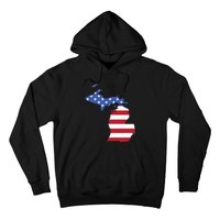 Patriotic State Of Michigan Usa Flag Hoodie