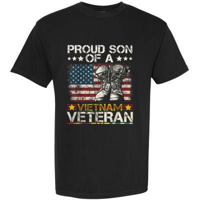 Proud Son Of Vietnam Veteran Us Flag Garment-Dyed Heavyweight T-Shirt