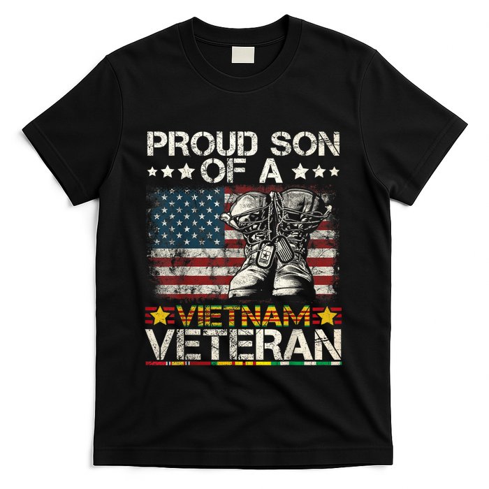 Proud Son Of Vietnam Veteran Us Flag T-Shirt