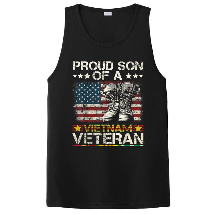 Proud Son Of Vietnam Veteran Us Flag PosiCharge Competitor Tank