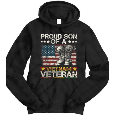 Proud Son Of Vietnam Veteran Us Flag Tie Dye Hoodie